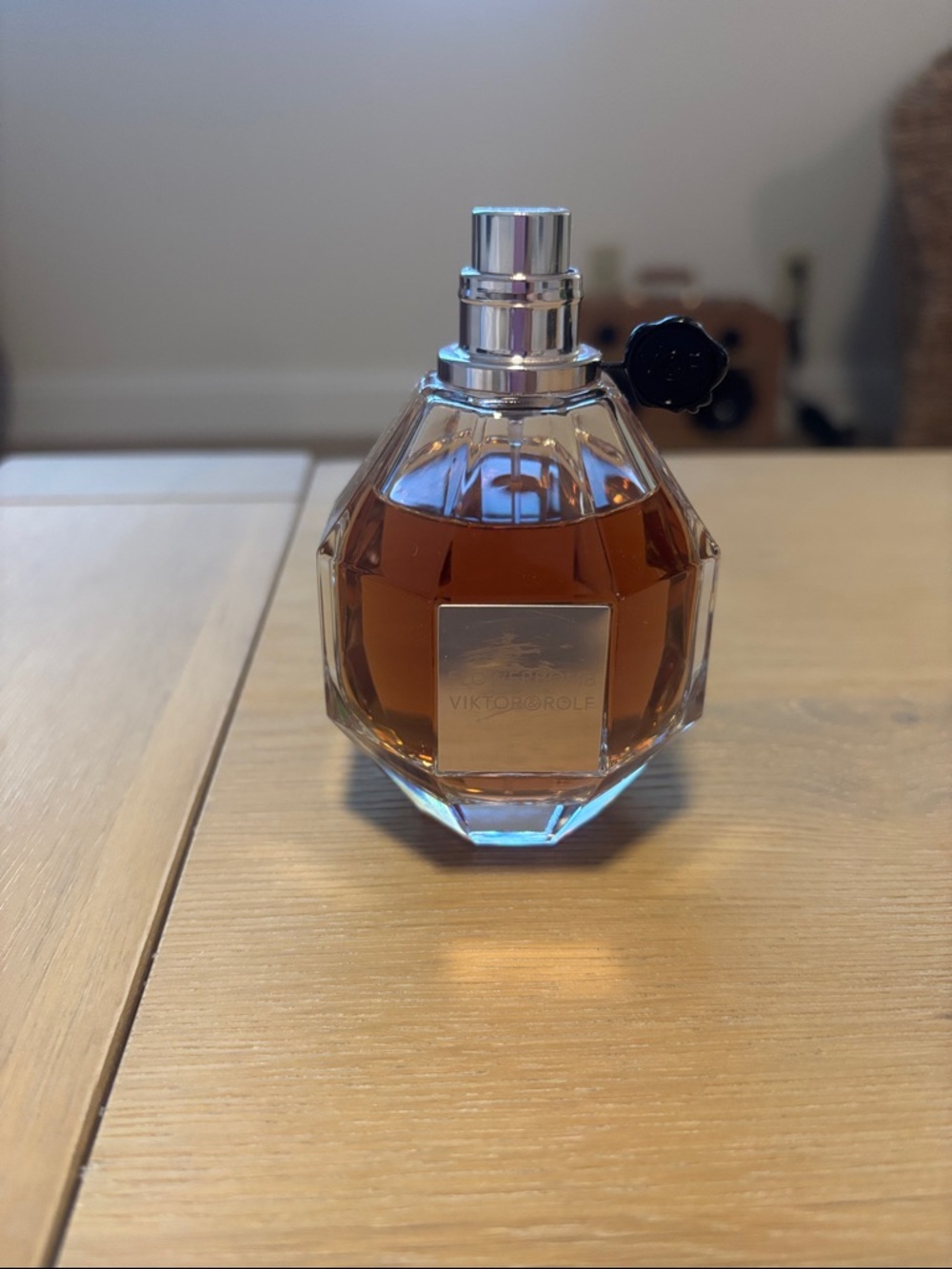 Viktor & Rolf Flowerbomb — Amber Glass Bottle with Black Charm